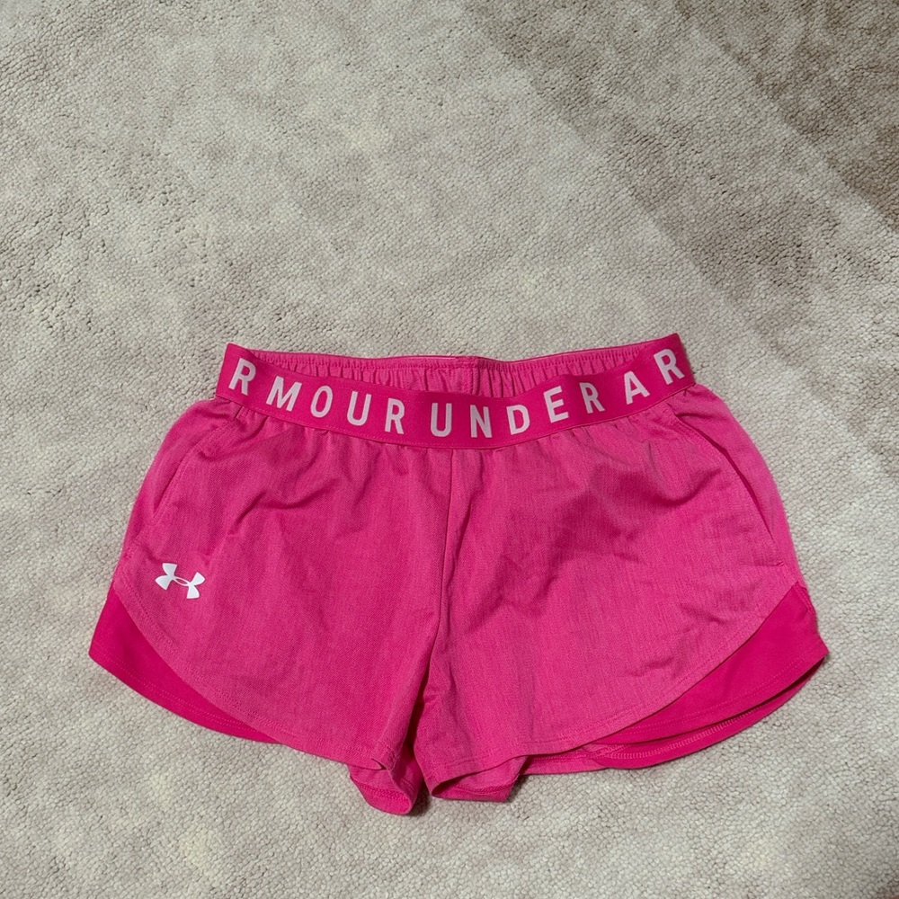 Under Armour Women's Bright Pink Athletic Shorts